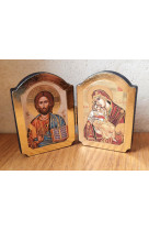 Diptyque bois christ vierge de tendresse