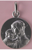 Medaille vierge enfant argent