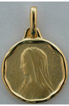 Medaille vierge cachet plaque or