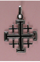 Croix jerusalem argent