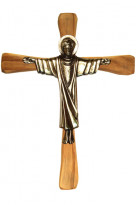 Croix olivier  christ ressuscite gm bronze