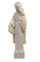 Statue notre dame foyer resine ton albatre