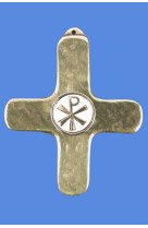 Croix benedictine bronze pax