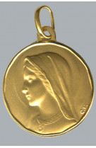Medaille vierge cachet or 9 carats