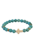 Bracelet elastique turquoise