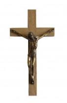 Croix chene christ 15cm