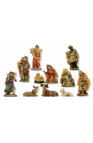 Creche resine polychrome petits personnages