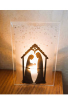 Photophore en verre nativite