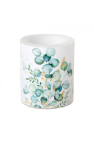 Bougie motif eucalyptus