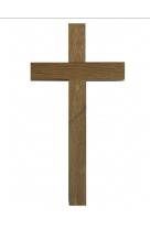 Croix chene sans christ 50cm