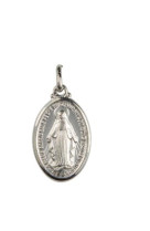 Medaille vierge miraculeuse ovale argent