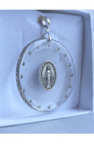 Medaille miraculeuse avec strass