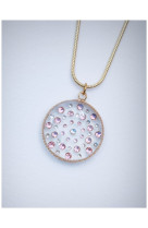 Pendentif perle d'eau cristal rose