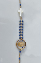 Bracelet vierge miraculeuse bleu roi