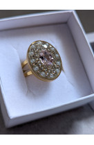 Bague kate rose pale et diamant