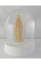 Boule a neige vierge lourdes or