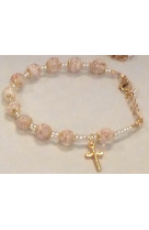 Bracelet dizainier verre venitienne rose