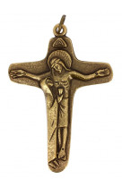 Croix unite jesus marie bronze