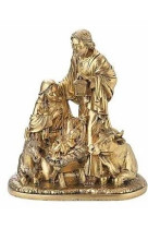 Creche en resine couleur bronze