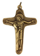 Croix unite jesus marie bronze